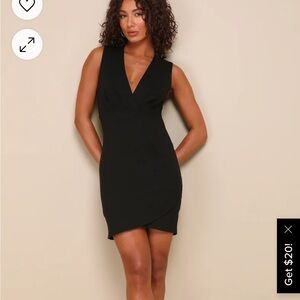 Sexy Lulu’s Cocktail Hour Black Sleeveless Mini Dress